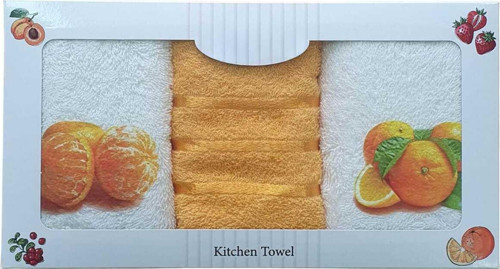 3 lü Meyve Desen Baskılı Mutfak Havlusu 30 X 50 Cm M-7