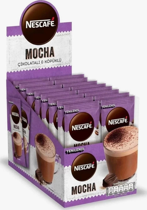 Mocha Çikolatalı ve Köpüklü Çözünebilir Kahve Karışımı 24*17Gr