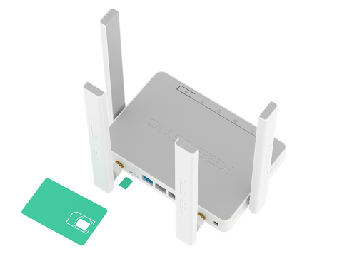 Runner 4G N300 Wi-Fi Mesh Fiber Router, Sim Kart Destekli 3G/4G/LTE Modem, Cat.4, 4X100MBIT/S KN-2212