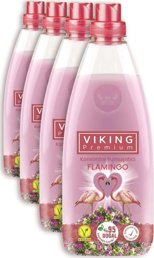 Premium Konsantre Çamaşır Yumuşatıcısı Flamingo 1200 Ml 4 Adet