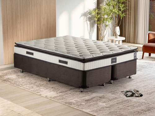 King 200x200 Çift Kişilik Tam Ergonomik Pedli Lüks Yatak Orta Sert Özel Yatak