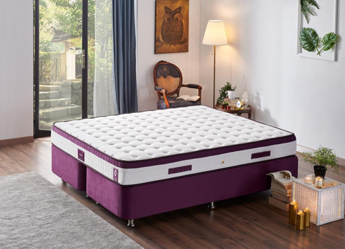 Violet 160x200 Çift Kişilik Gizli Pedli Yatak Full Ortopedik Yaylı Yatak