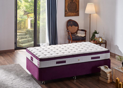 Violet 90x190 Tek Kişilik Gizli Pedli Yatak Full Ortopedik Yaylı Yatak