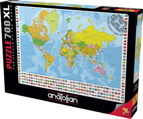 700 Parça XL Puzzle - Dünya Siyasi Haritası 2703