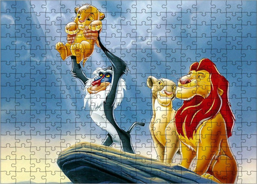 Ahşap Mdf Puzzle Yapboz Aslan Kral Rafiki 255 Parça 35*50 Cm