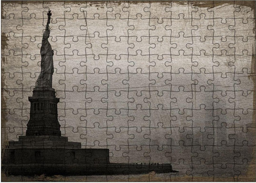 Ahşap Mdf Puzzle Yapboz Amerika Özgürlük Anıtı 120 Parça 25*35 Cm