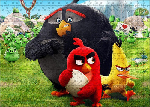 Ahşap Mdf Puzzle Yapboz Angry Birds 500 Parça 50*70 Cm