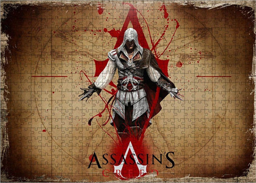 Ahşap Mdf Puzzle Yapboz Assassin'S Creed 500 Parça 50*70 Cm