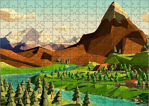 Ahşap Mdf Puzzle Yapboz Animasyon Manzara 255 Parça 35*50 Cm