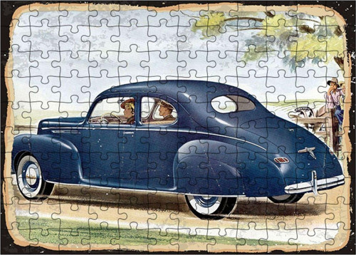 Ahşap Mdf Puzzle Yapboz Araba Gezintisi 120 Parça 25*35 Cm