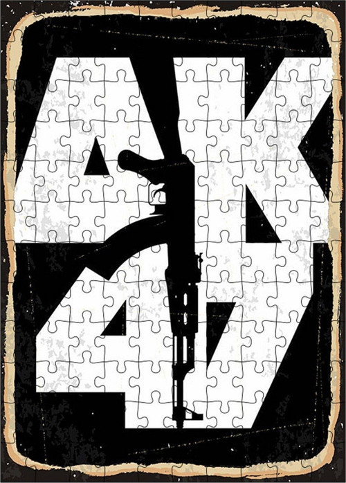 Ahşap Mdf Puzzle Yapboz Ak 47 Kaleşnikof