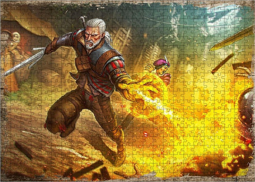 Ahşap Mdf Puzzle Yapboz Ateş Büyüsü 500 Parça 50*70 Cm
