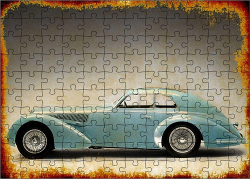 Ahşap Mdf Puzzle Yapboz Alfa Romeo 8C 2900B Lungo 120 Parça 25*35 Cm