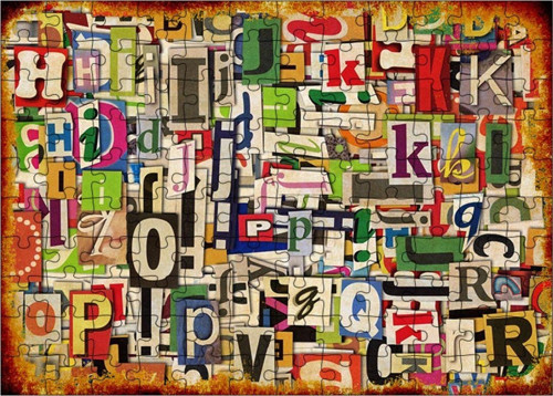 Ahşap Mdf Puzzle Yapboz Alfabe Simgeleri 120 Parça 25*35 Cm