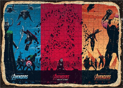 Ahşap Mdf Puzzle Yapboz Avengers Serisi 500 Parça 50*70 Cm