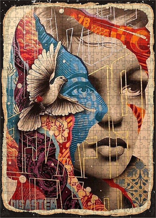 Ahşap Mdf Puzzle Yapboz Beyaz Güvercin 500 Parça 50*70 Cm