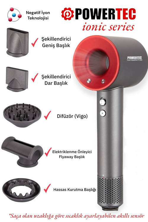 TR-3333 İyonizerli 5 Fonksiyon Plazma Saç Kurutma & Fön Makinesi