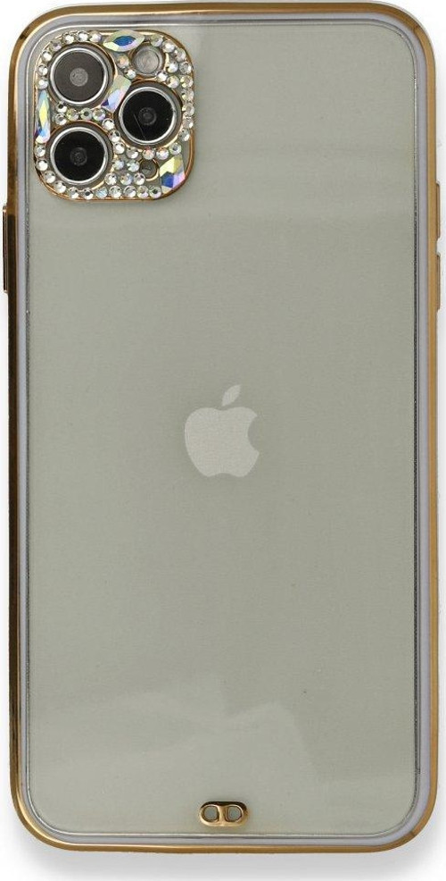 Apple iPhone 11 Pro Kılıf Modern Tasarım Darbelere Karşı Korumalı Taşlı Liva Silikon Kapak