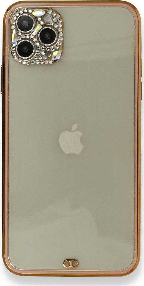 Apple iPhone 11 Pro Kılıf Modern Tasarım Darbelere Karşı Korumalı Taşlı Liva Silikon Kapak