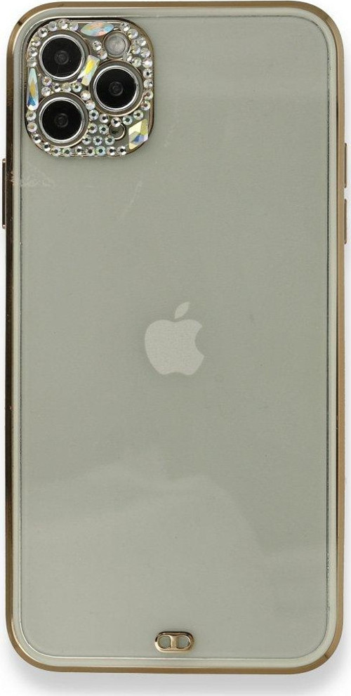 Apple iPhone 11 Pro Kılıf Modern Tasarım Darbelere Karşı Korumalı Taşlı Liva Silikon Kapak