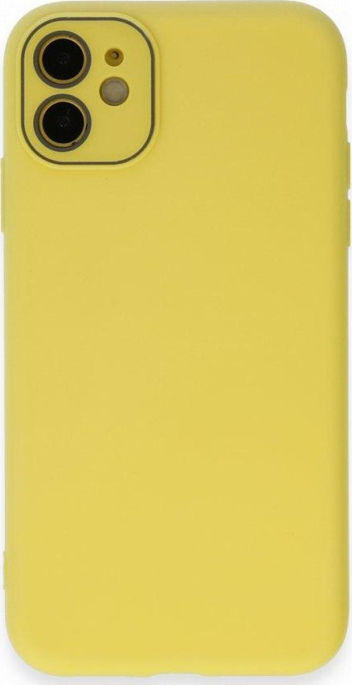 Apple iPhone 12 Kılıf Pürüzsüz Soft Yüzey içi Kadife Kamera Lens Korumalı Lansman Glass Silikon Kapak