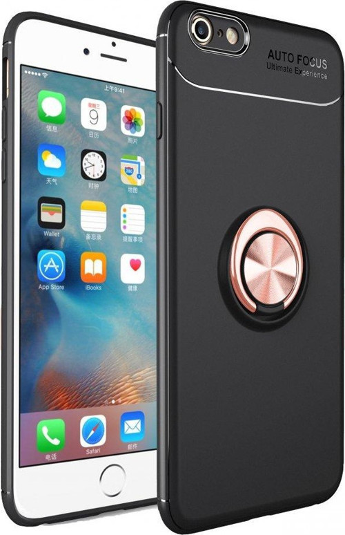 Apple iPhone 6 Kılıf Yatay ve Dikey Stand Özellikli içi Petekli Yüzüklü Silikon Range Kapak