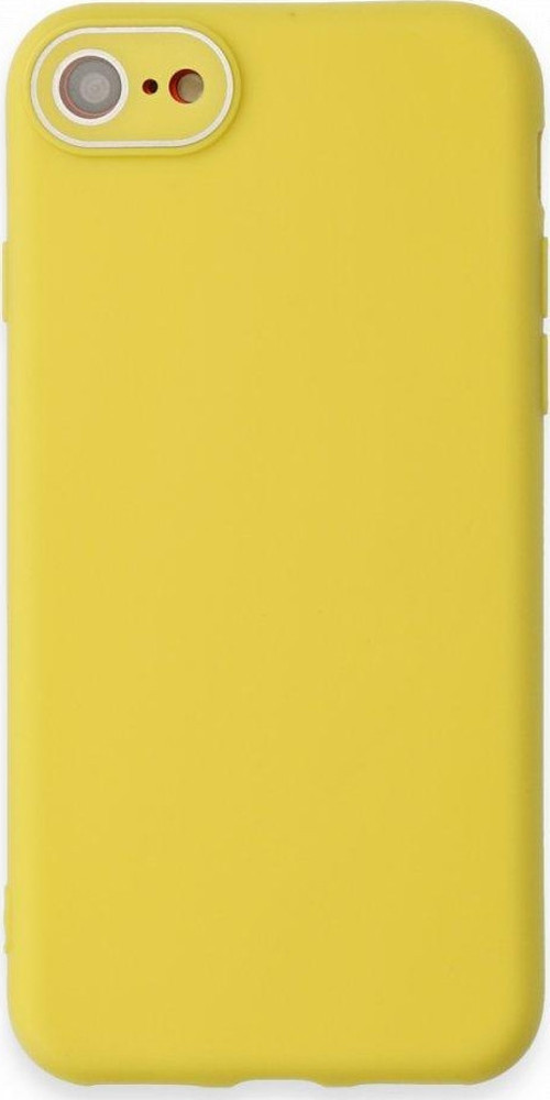 Apple iPhone SE Kılıf Pürüzsüz Soft Yüzey içi Kadife Kamera Lens Korumalı Lansman Glass Silikon Kapak