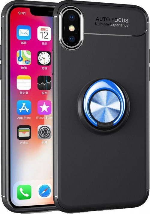 Apple iPhone XS Max Kılıf Yatay ve Dikey Stand Özellikli içi Petekli Yüzüklü Silikon Range Kapak