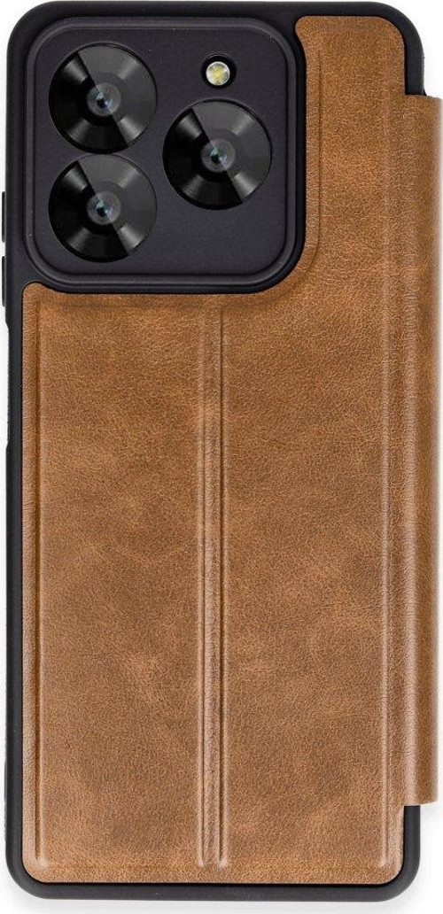 General Mobile Era 50 Kılıf Yatay Standlı Kartlıklı içi Silikon Dışı Deri Kapaklı Flip Cover Kapak