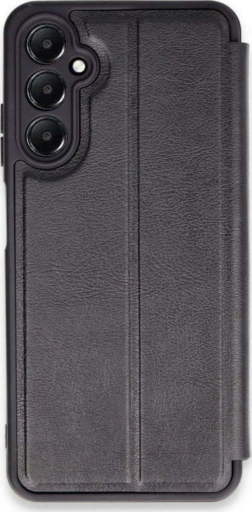 Samsung Galaxy A55 Kılıf Yatay Standlı Kartlıklı içi Silikon Dışı Deri Kapaklı Flip Cover Kapak