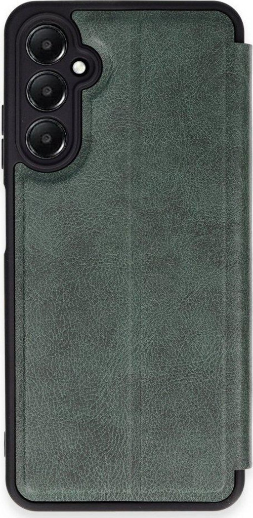 Samsung Galaxy A55 Kılıf Yatay Standlı Kartlıklı içi Silikon Dışı Deri Kapaklı Flip Cover Kapak