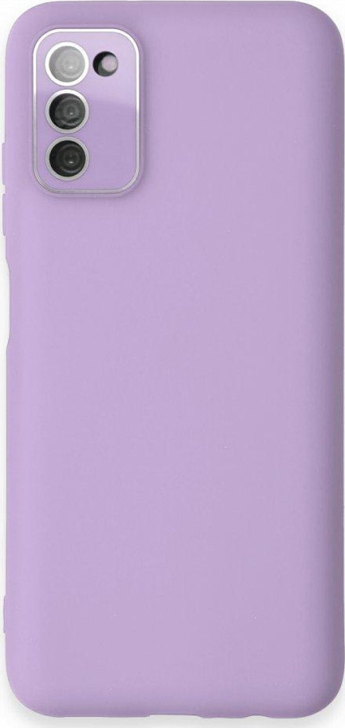 Samsung Galaxy A03S Kılıf Pürüzsüz Soft Yüzey içi Kadife Kamera Lens Korumalı Lansman Glass Silikon Kapak