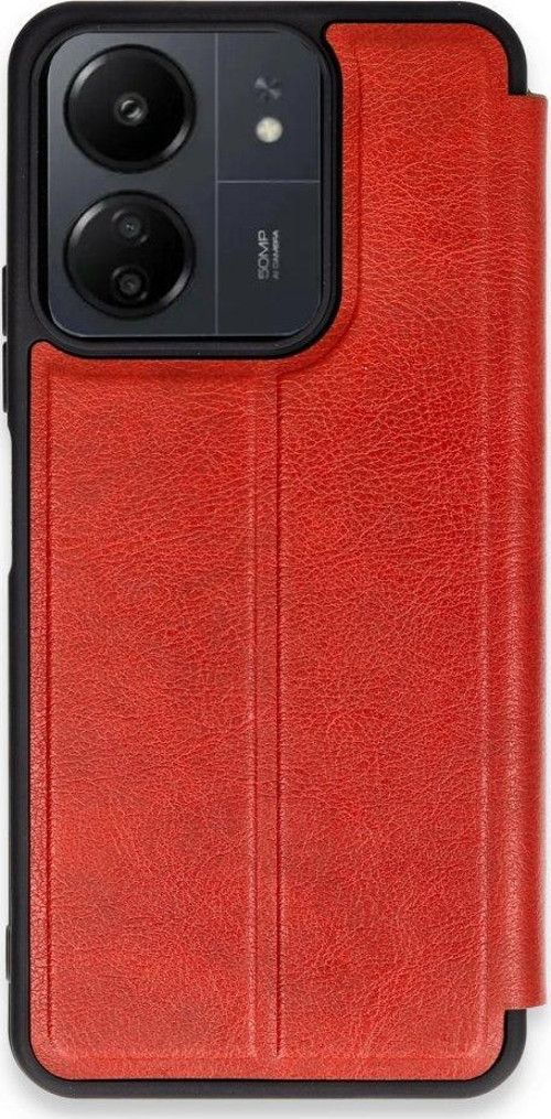 Xiaomi Poco C65 Kılıf Yatay Standlı Kartlıklı içi Silikon Dışı Deri Kapaklı Flip Cover Kapak