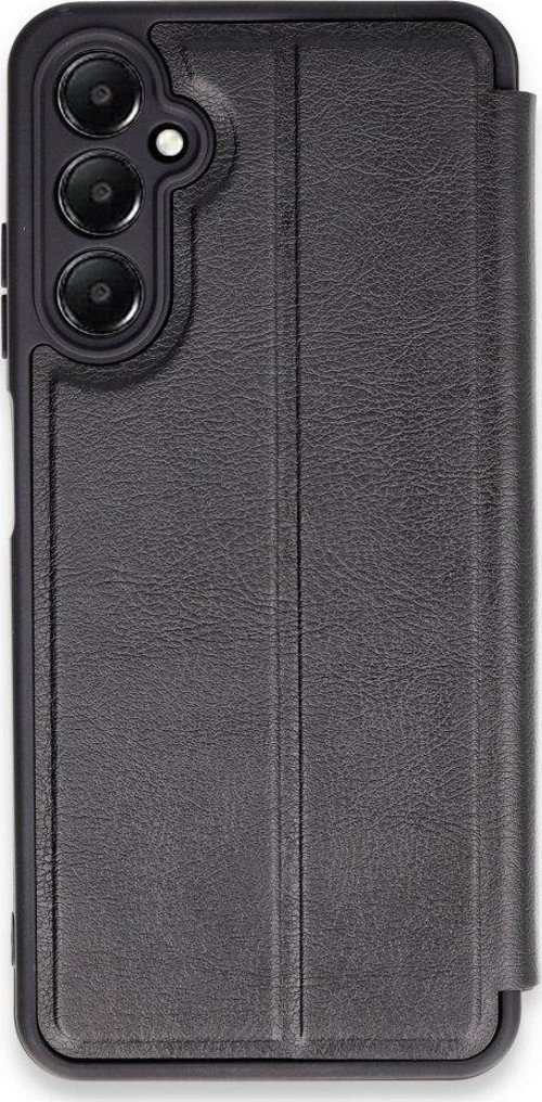 Samsung Galaxy A15 Kılıf Yatay Standlı Kartlıklı içi Silikon Dışı Deri Kapaklı Flip Cover Kapak