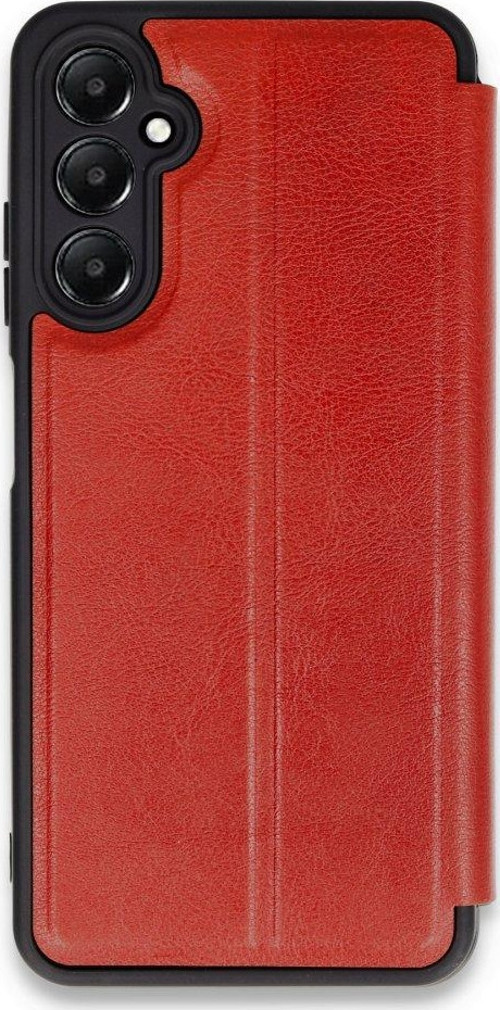 Samsung Galaxy A15 Kılıf Yatay Standlı Kartlıklı içi Silikon Dışı Deri Kapaklı Flip Cover Kapak