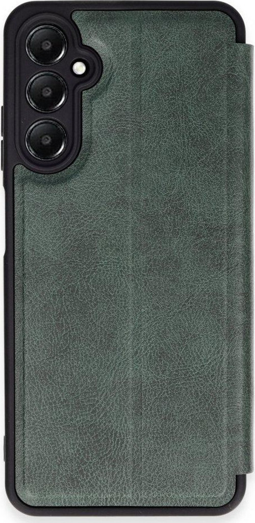 Samsung Galaxy A15 Kılıf Yatay Standlı Kartlıklı içi Silikon Dışı Deri Kapaklı Flip Cover Kapak