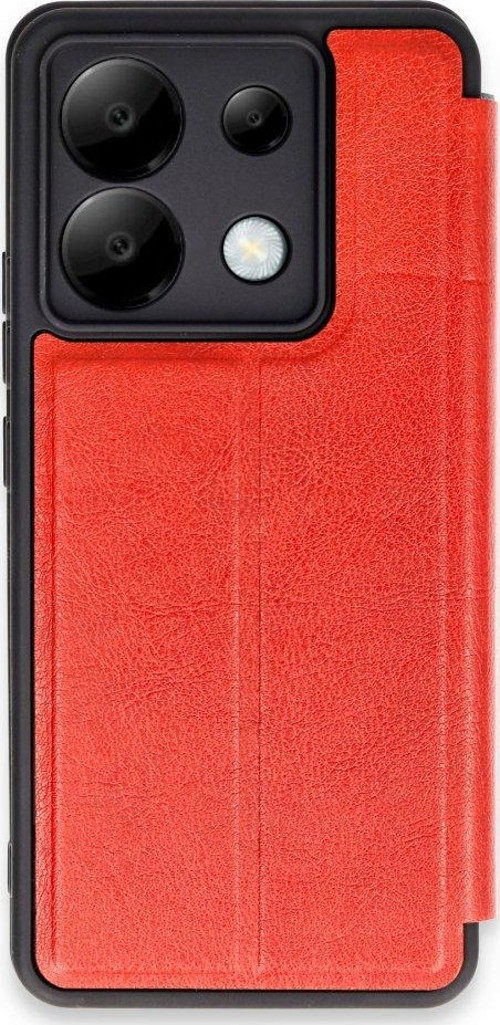Xiaomi Poco X6 Pro Kılıf Yatay Standlı Kartlıklı içi Silikon Dışı Deri Kapaklı Flip Cover Kapak