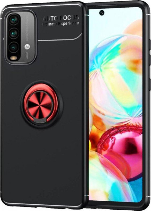 Xiaomi Redmi 9T Kılıf Yatay ve Dikey Stand Özellikli içi Petekli Yüzüklü Silikon Range Kapak