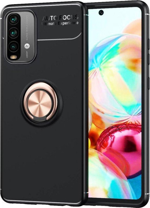 Xiaomi Redmi 9T Kılıf Yatay ve Dikey Stand Özellikli içi Petekli Yüzüklü Silikon Range Kapak