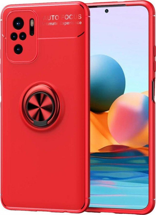 Xiaomi Redmi Note 10S Kılıf Yatay ve Dikey Stand Özellikli içi Petekli Yüzüklü Silikon Range Kapak