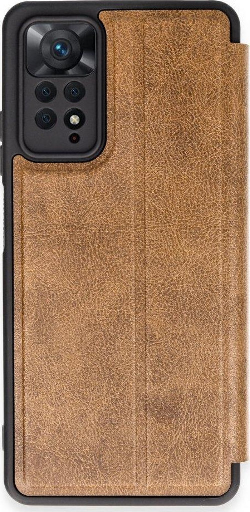 Xiaomi Redmi Note 12 Pro Kılıf Yatay Standlı Kartlıklı içi Silikon Dışı Deri Kapaklı Flip Cover Kapak