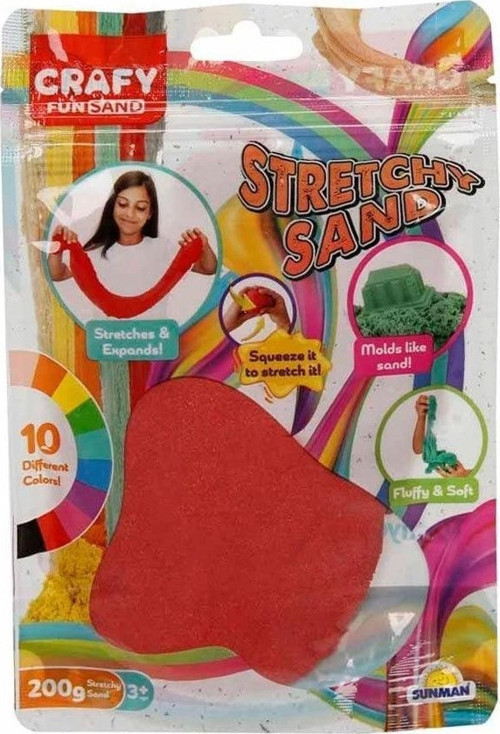 3604 Crafy Streç Oyun Kumu Kırmızı 200 g -Sunman