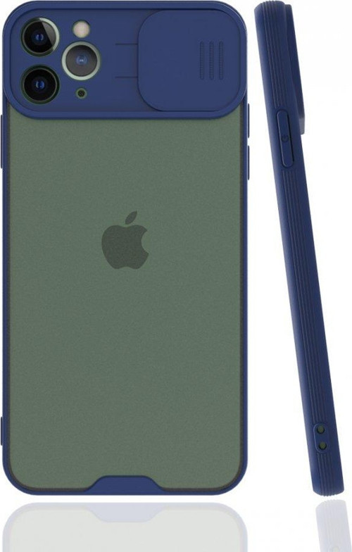 Apple iPhone 11 Pro Max Kılıf Darbelere Dayanıklı Kamera Koruma Sürgülü Platin Kapak