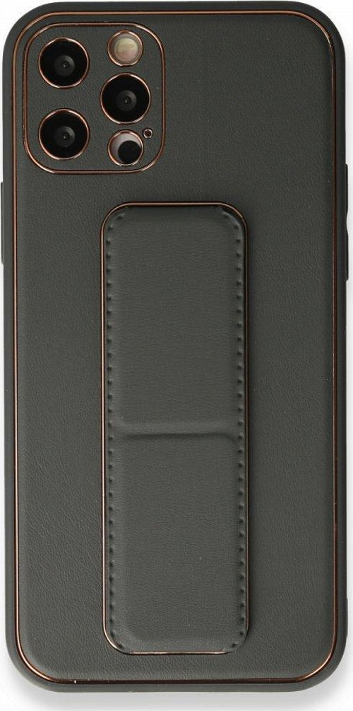 Apple iPhone 12 Pro Max Kılıf Yatay ve Dikey Standlı Kamera Lens Korumalı Deri Coco Stand Kapak