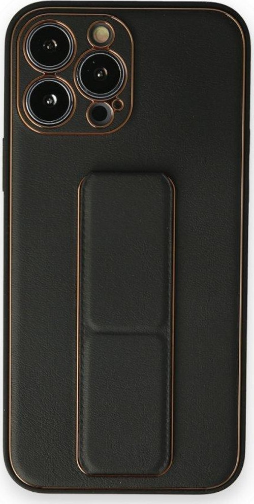 Apple iPhone 14 Pro Kılıf Yatay ve Dikey Standlı Kamera Lens Korumalı Deri Coco Stand Kapak