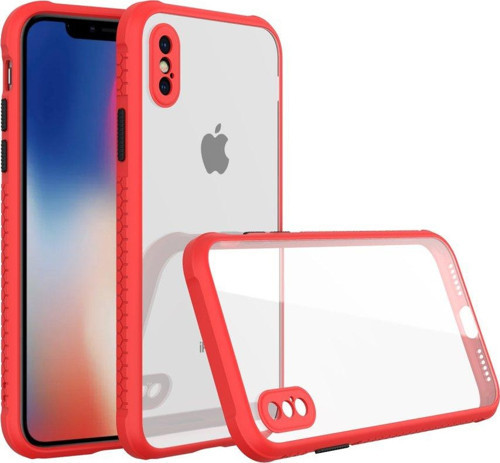 Apple iPhone X Kılıf Köşeler Airbag Özellikli Arkası Sert p.c Kenarı Silikon Miami Kapak
