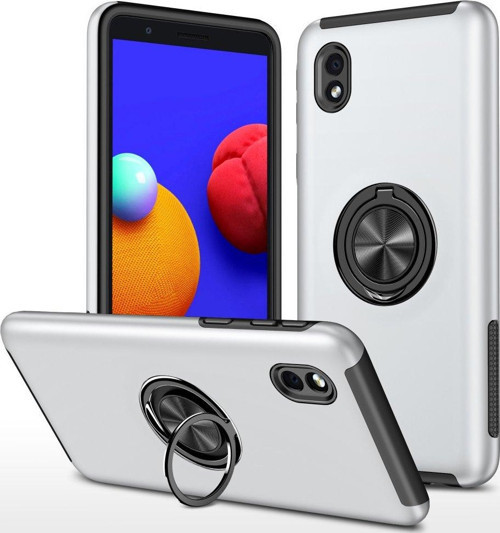 Samsung Galaxy A01 Kılıf Soft Tasarım Elit Yüzüklü Lüx Kapak