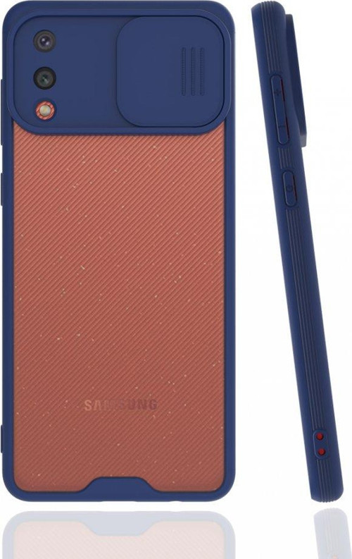 Samsung Galaxy A02 Kılıf Darbelere Dayanıklı Kamera Koruma Sürgülü Platin Kapak