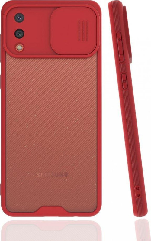 Samsung Galaxy A02 Kılıf Darbelere Dayanıklı Kamera Koruma Sürgülü Platin Kapak