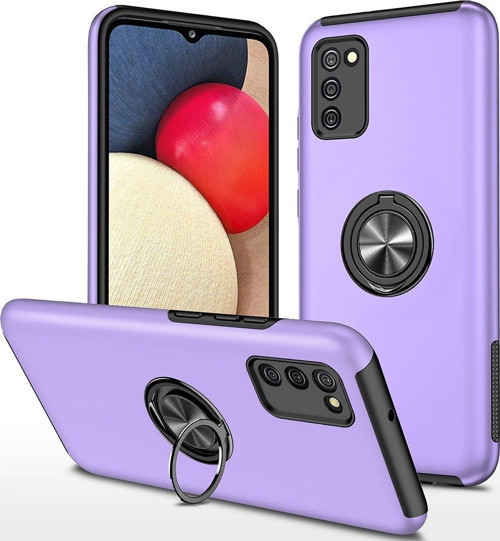 Samsung Galaxy A02S Kılıf Soft Tasarım Elit Yüzüklü Lüx Kapak